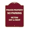 Signmission Private Property No Parking We Tow Day or Night Heavy-Gauge Aluminum Sign, 24" x 18", BU-1824-24620 A-DES-BU-1824-24620 - alternate 1